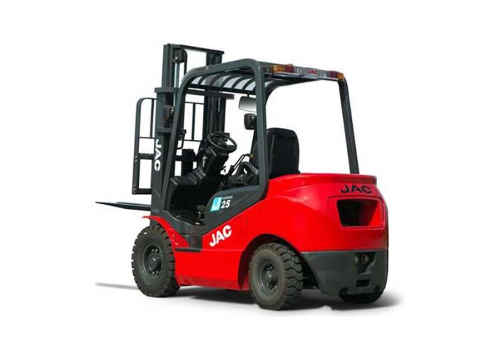 מלגזה דיזל 3-3.5 טון מדגם CPCD35J בצבע כתום וצמיגים שחורים